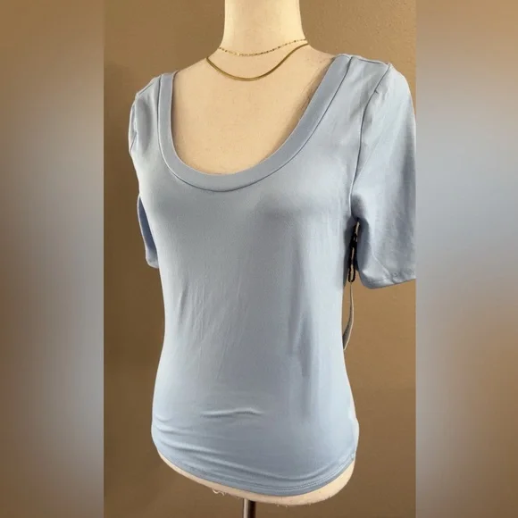 Baby light blue butter soft short sleeve top - Picture 5 of 7